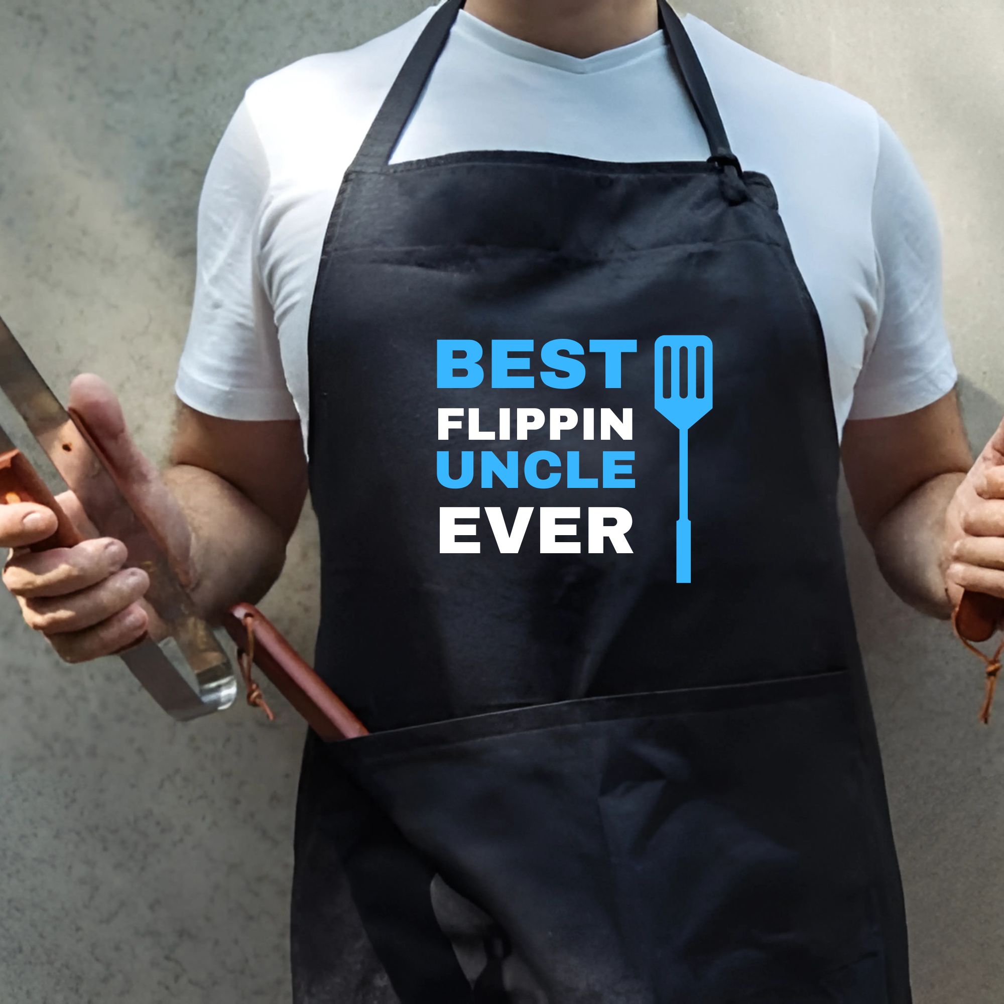 SimpliMust Aprons Best Flippin Dad Ever BBQ Apron Grandad Uncle Poppy