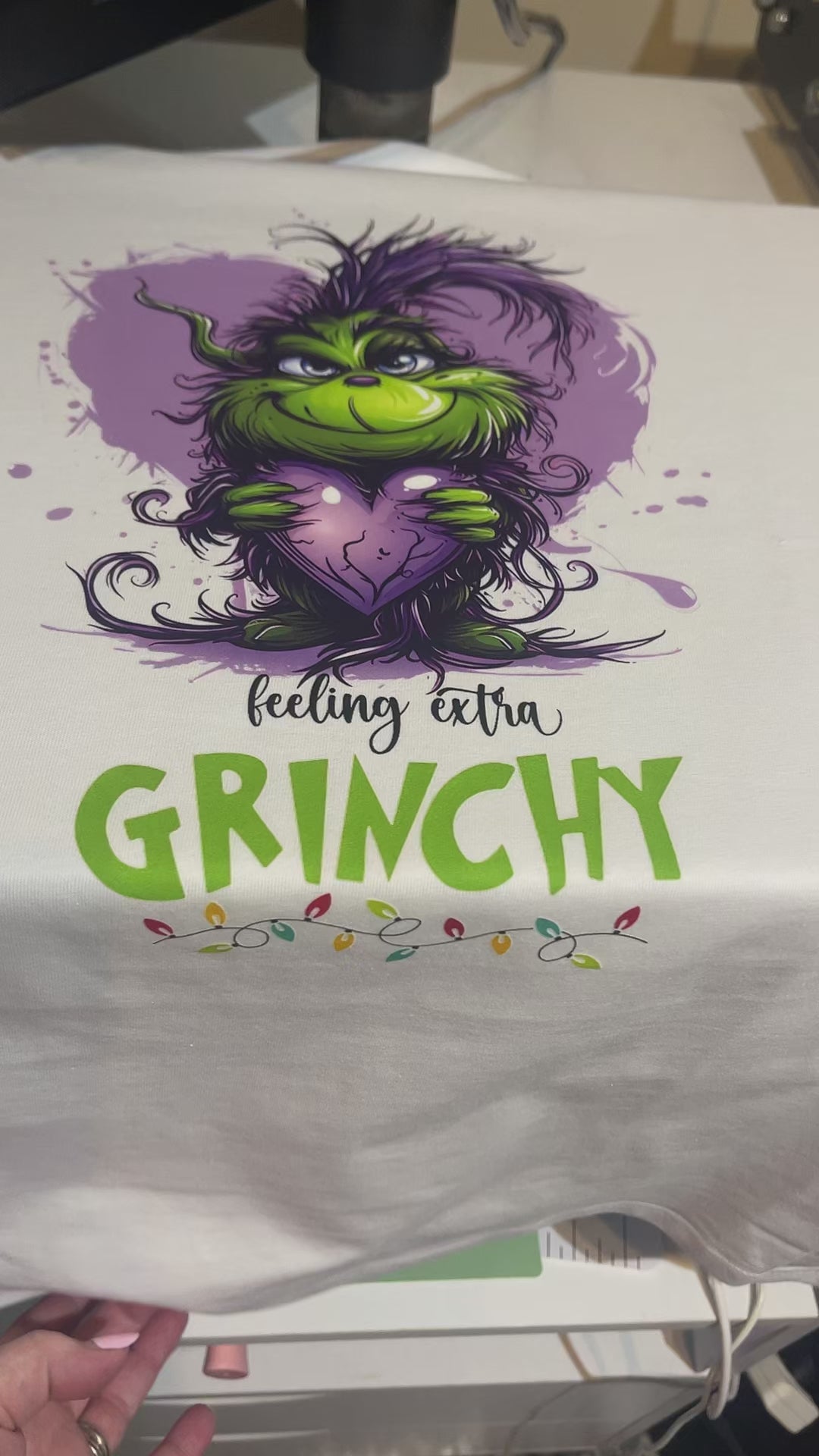 Extra Grinchy Today Purple Heart Tshirt