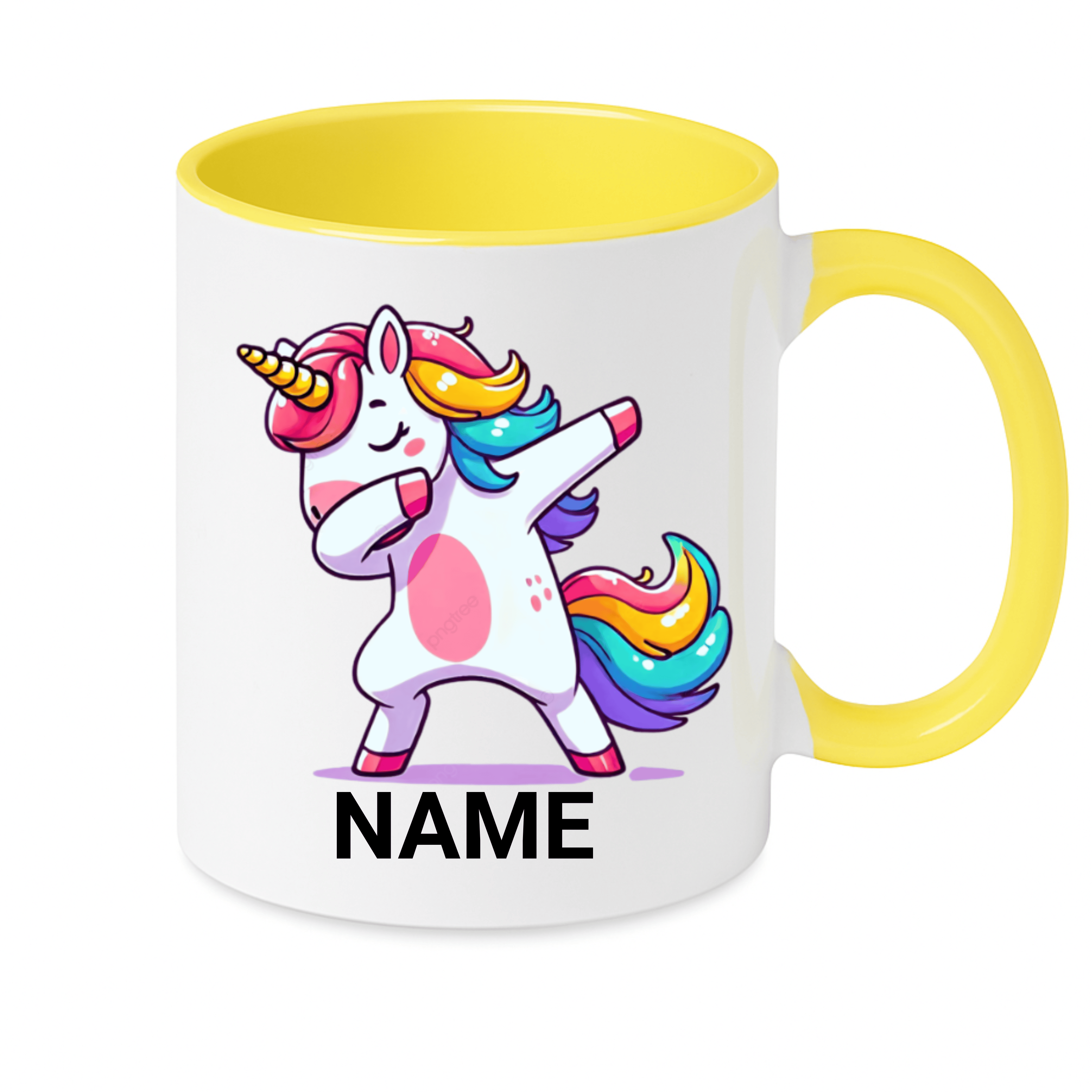 Simpli Must Have Ceramic Coffee Mug Personalised Dabbing Unicorn Mug