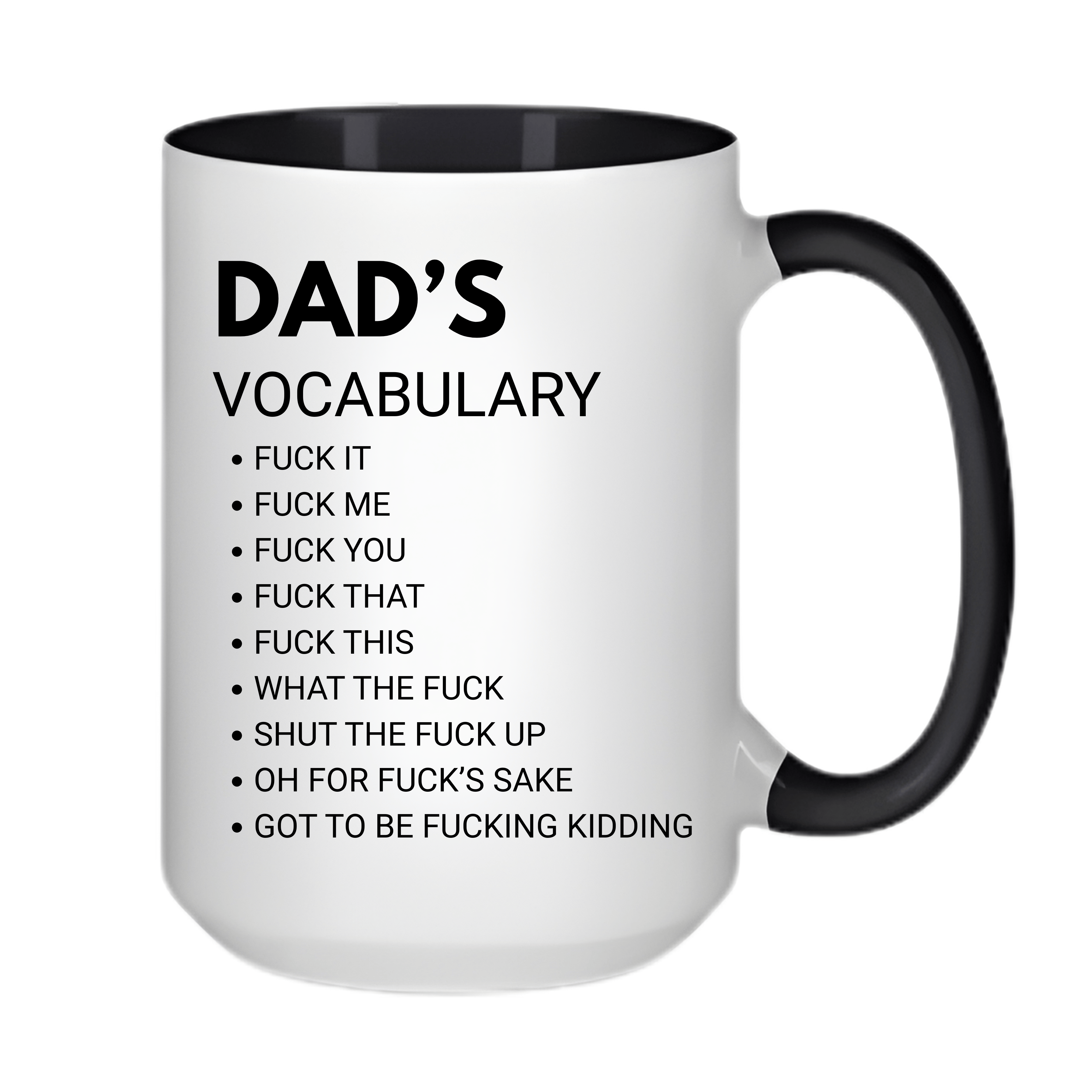 Simpli Must Have Ceramic Coffee Mug Personalised Vocabulary Mug - Swearing Mug with Name