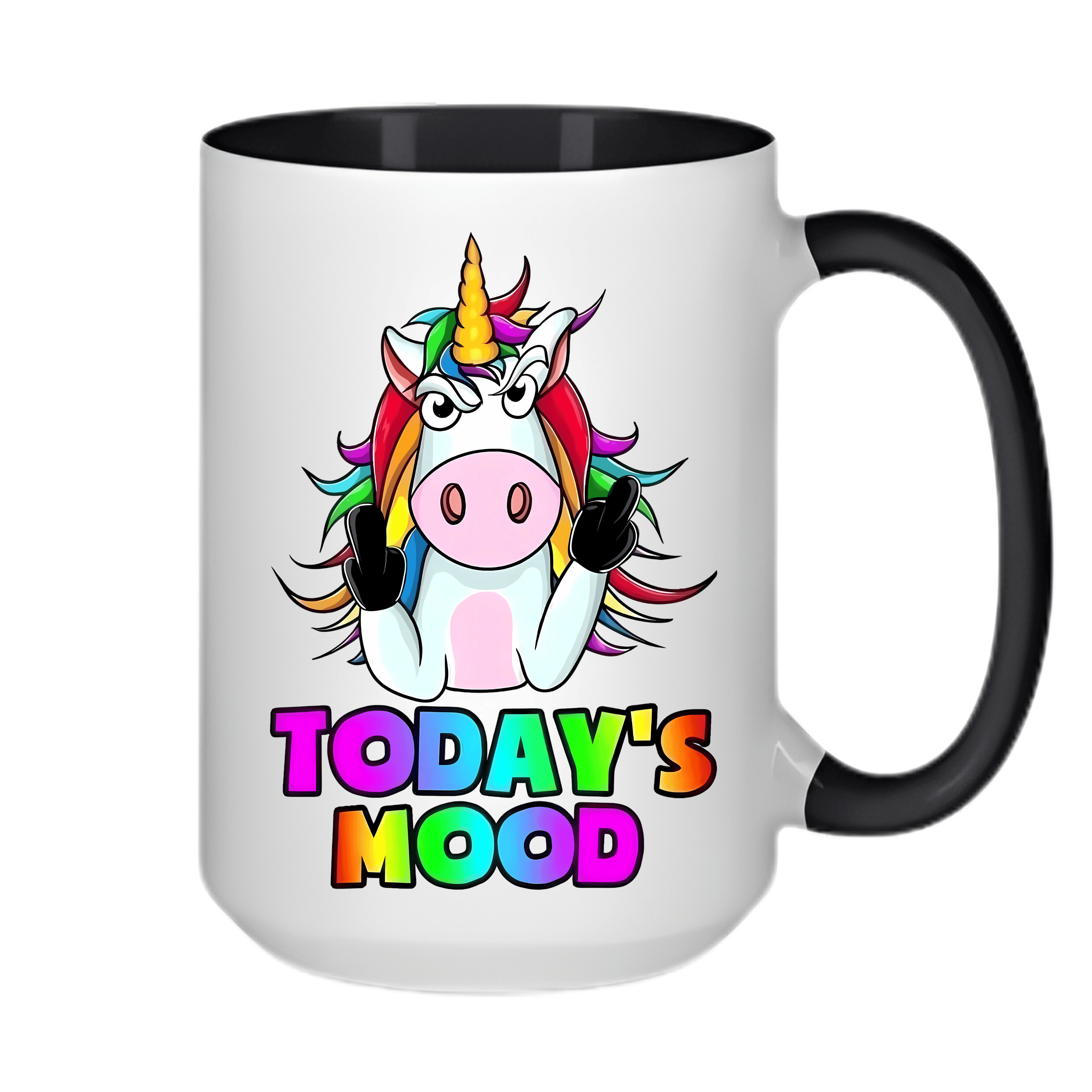 Simpli Must Have Ceramic Coffee Mug Todays Mood Naughty Unicorn Mug