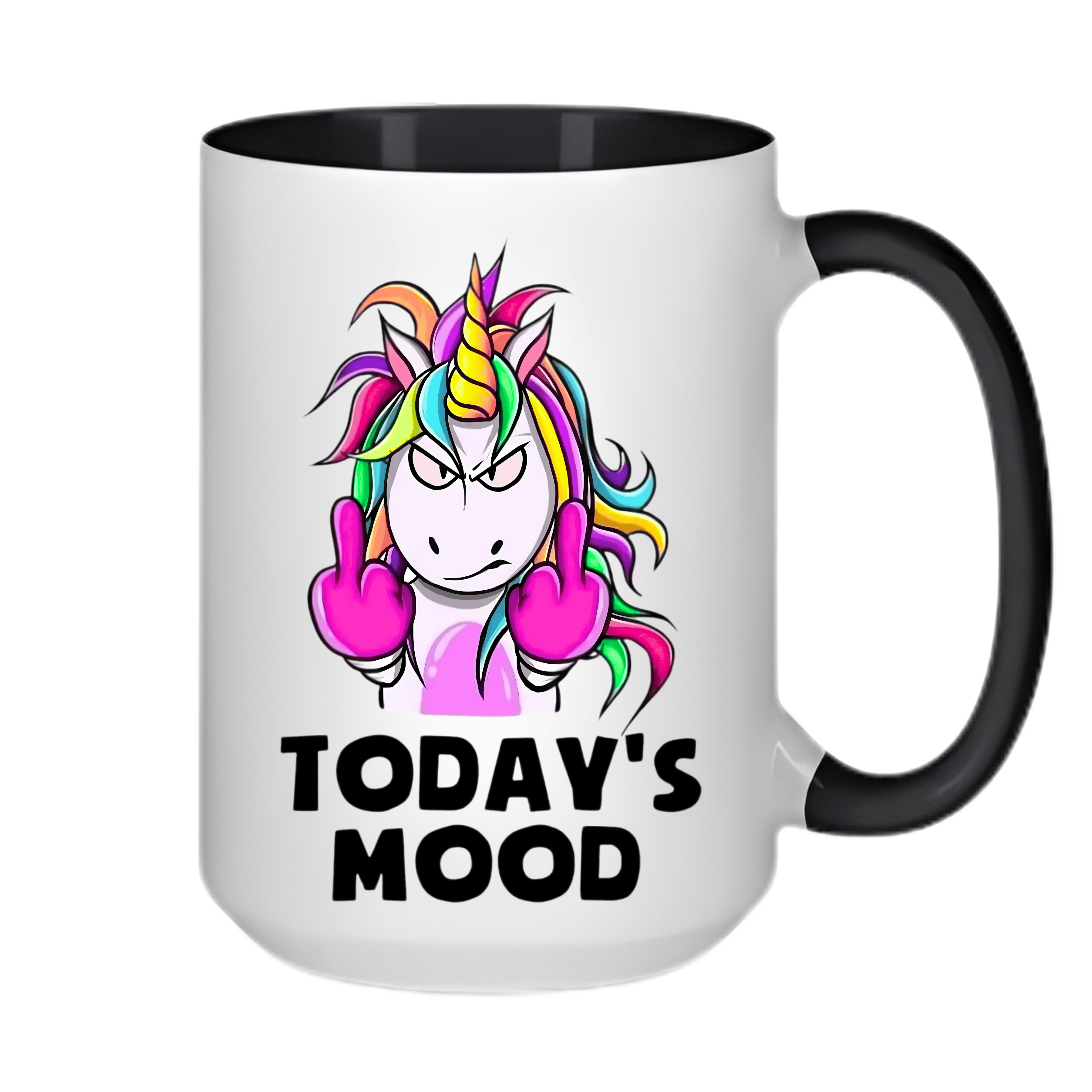 Simpli Must Have Ceramic Coffee Mug Todays Mood Naughty Unicorn Mug