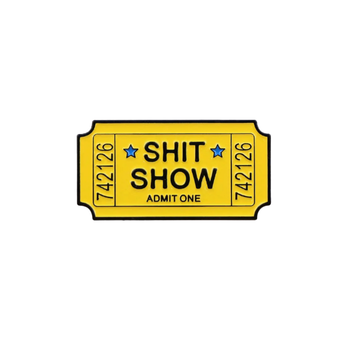 Simpli Must Have Enamel Pin Shit Show Admit One Metal Enamel Pin Brooch