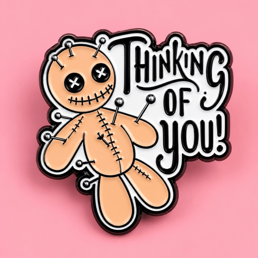 Simpli Must Have Enamel Pin Thinking of You Voodoo Doll Enamel Brooch