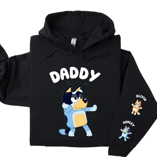 Simpli Must Have Hoodie Bluey Hoodie Personalised Dad, Uncle, Grandpa, Grandad