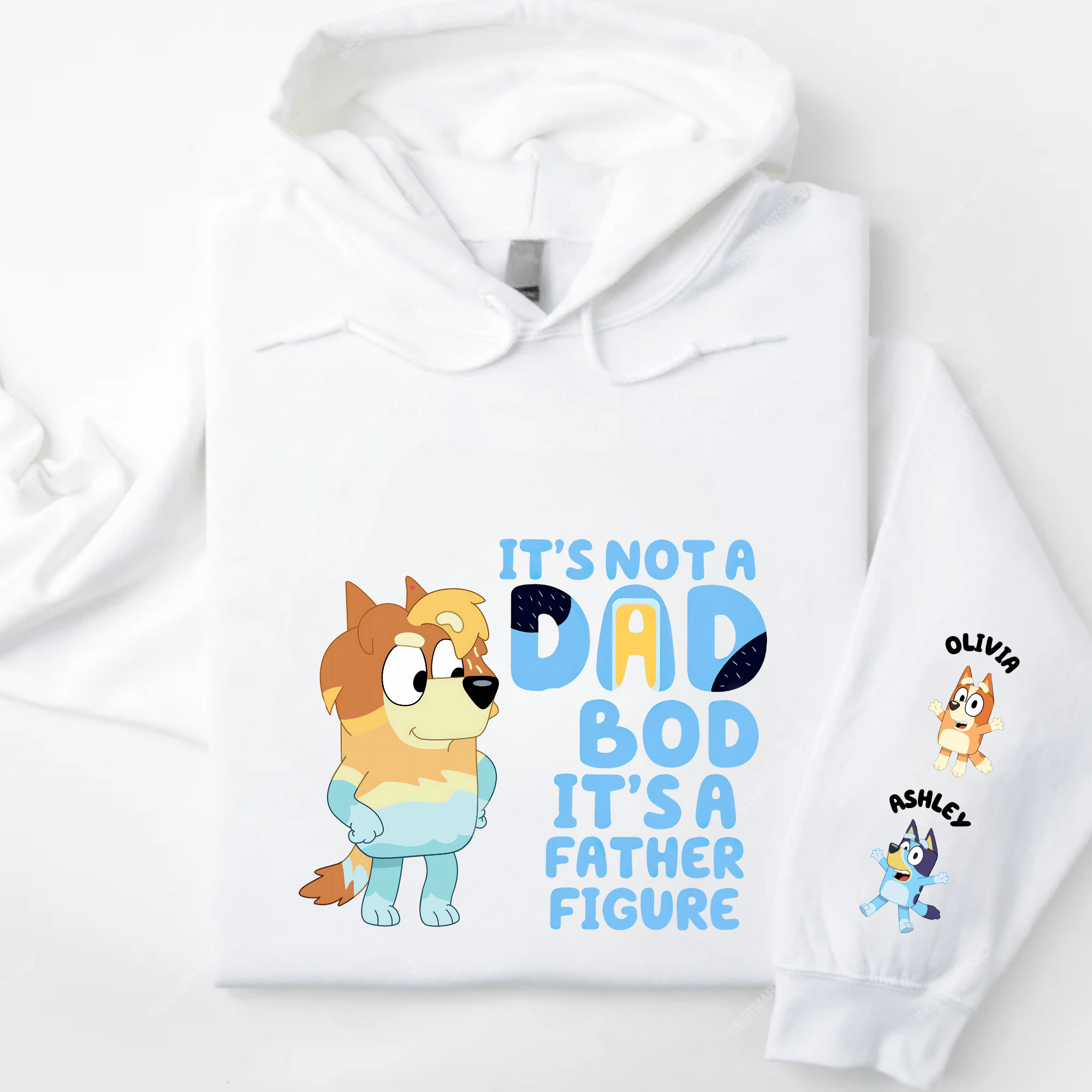 Simpli Must Have Hoodie Bluey It's Not a Dad Bod it's a Father Figure Hoodie Personalised