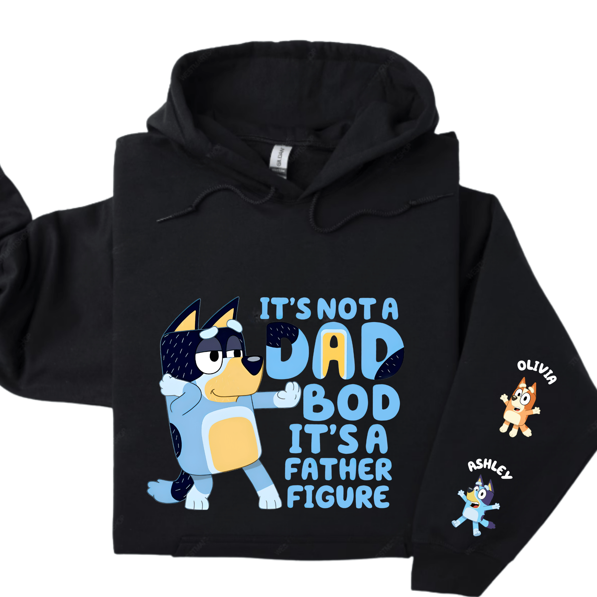 Simpli Must Have Hoodie Bluey It's Not a Dad Bod it's a Father Figure Hoodie Personalised
