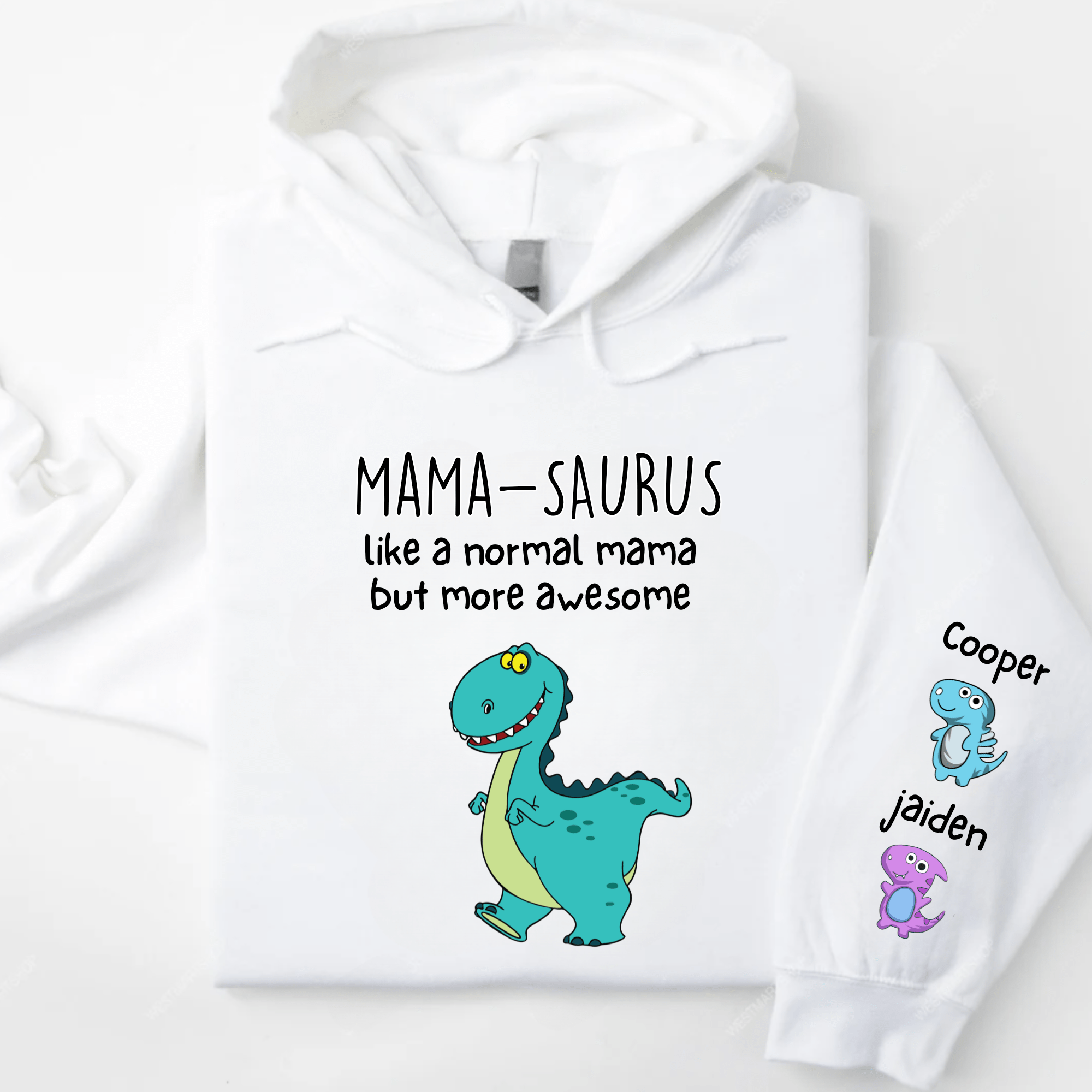 Simpli Must Have Hoodie Cute Dinosaur Personalised Hoodies