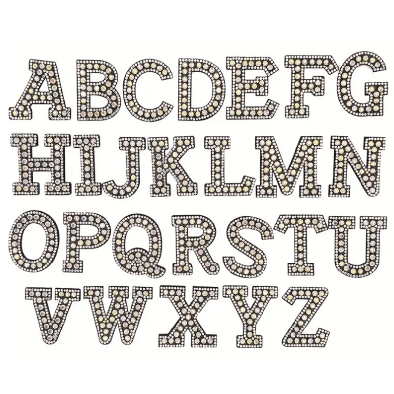 Simpli Must Have Iron-On Patches Rhinestone Iron-On Letters