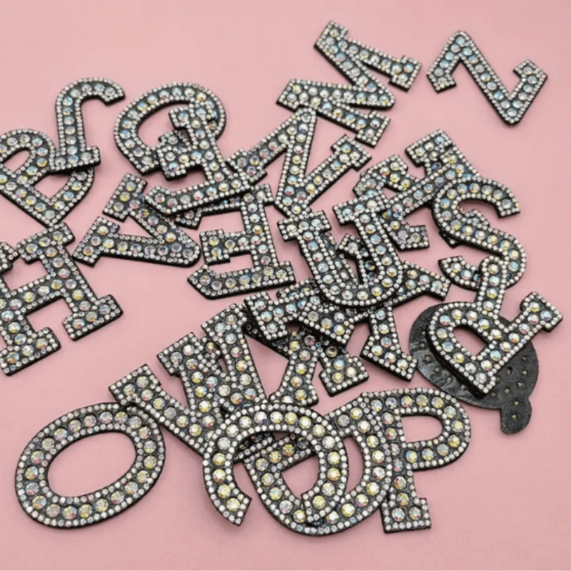 Simpli Must Have Iron-On Patches Rhinestone Iron-On Letters