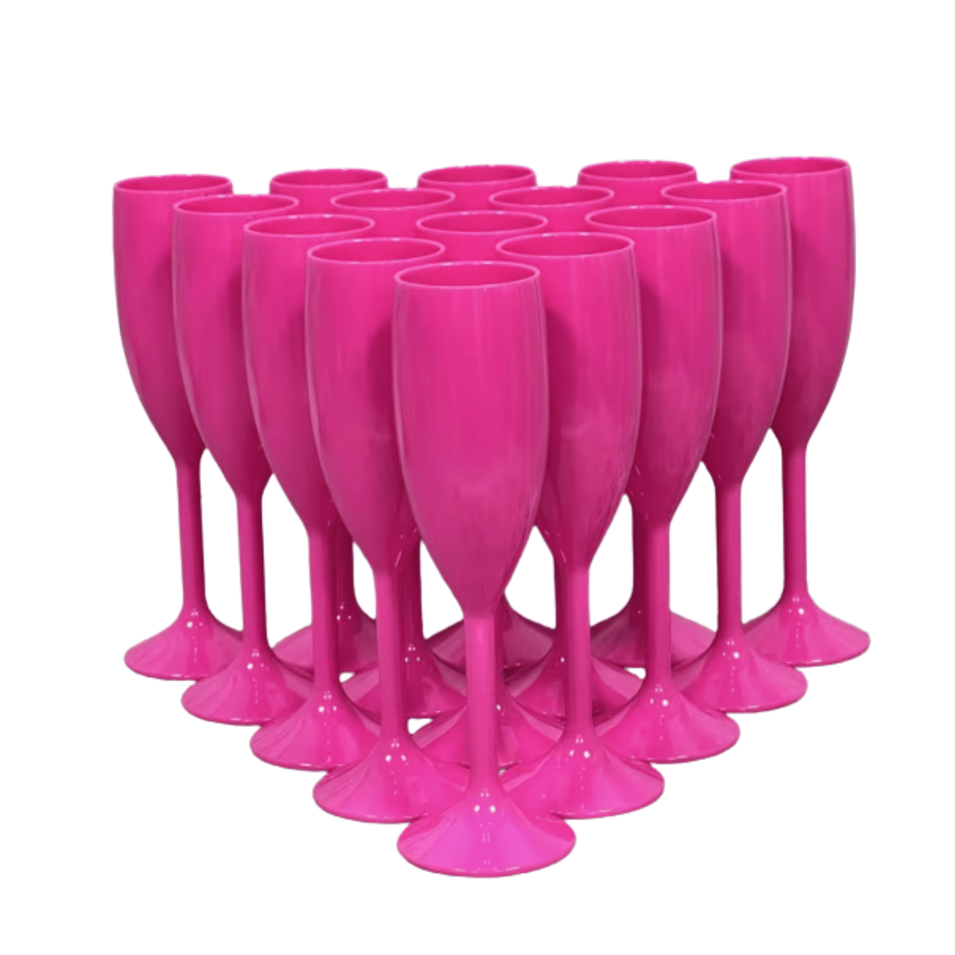 Simpli Must Have Plastic Champagne Glass Personalised Pink Shatterproof Champagne Glass