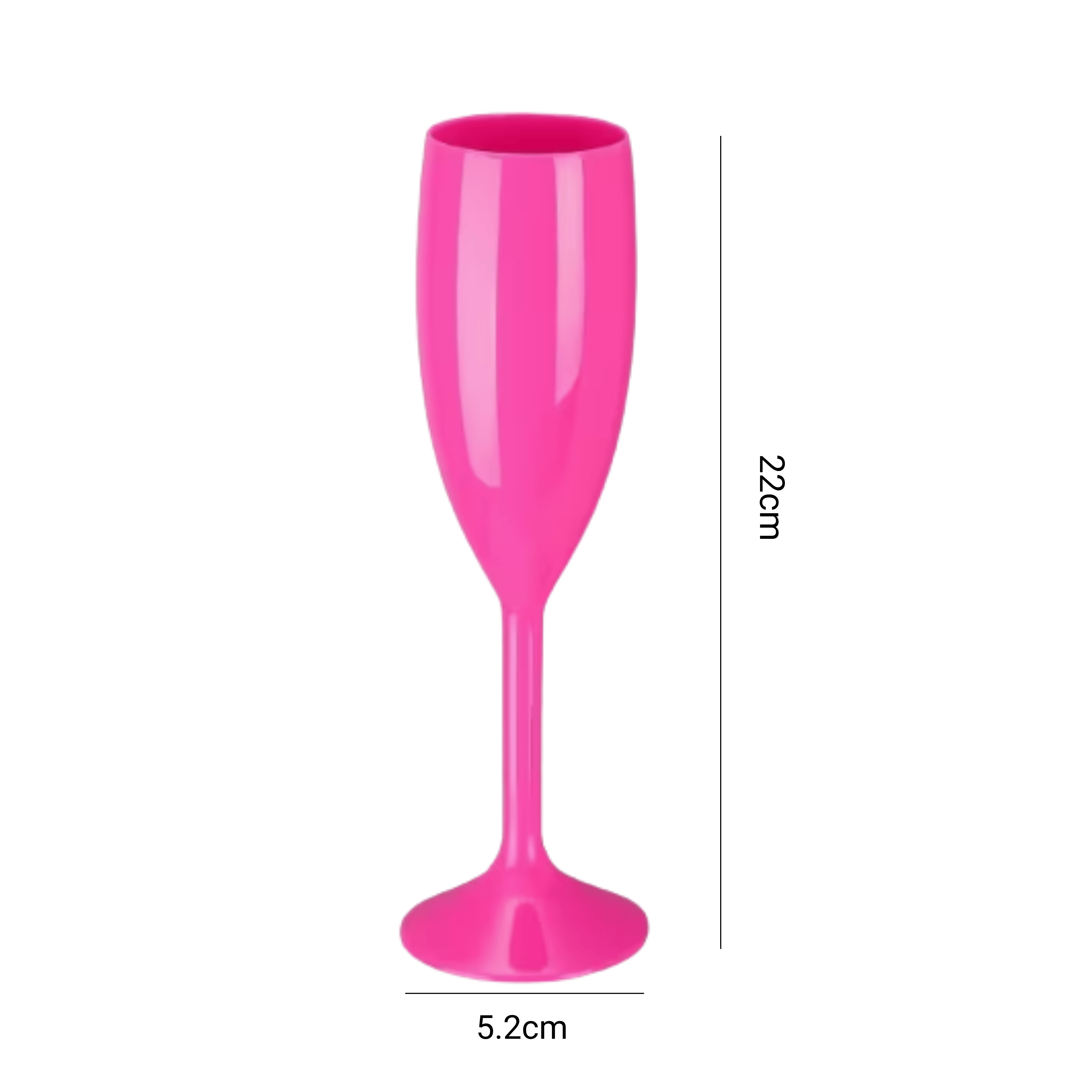 Simpli Must Have Plastic Champagne Glass Personalised Pink Shatterproof Champagne Glass