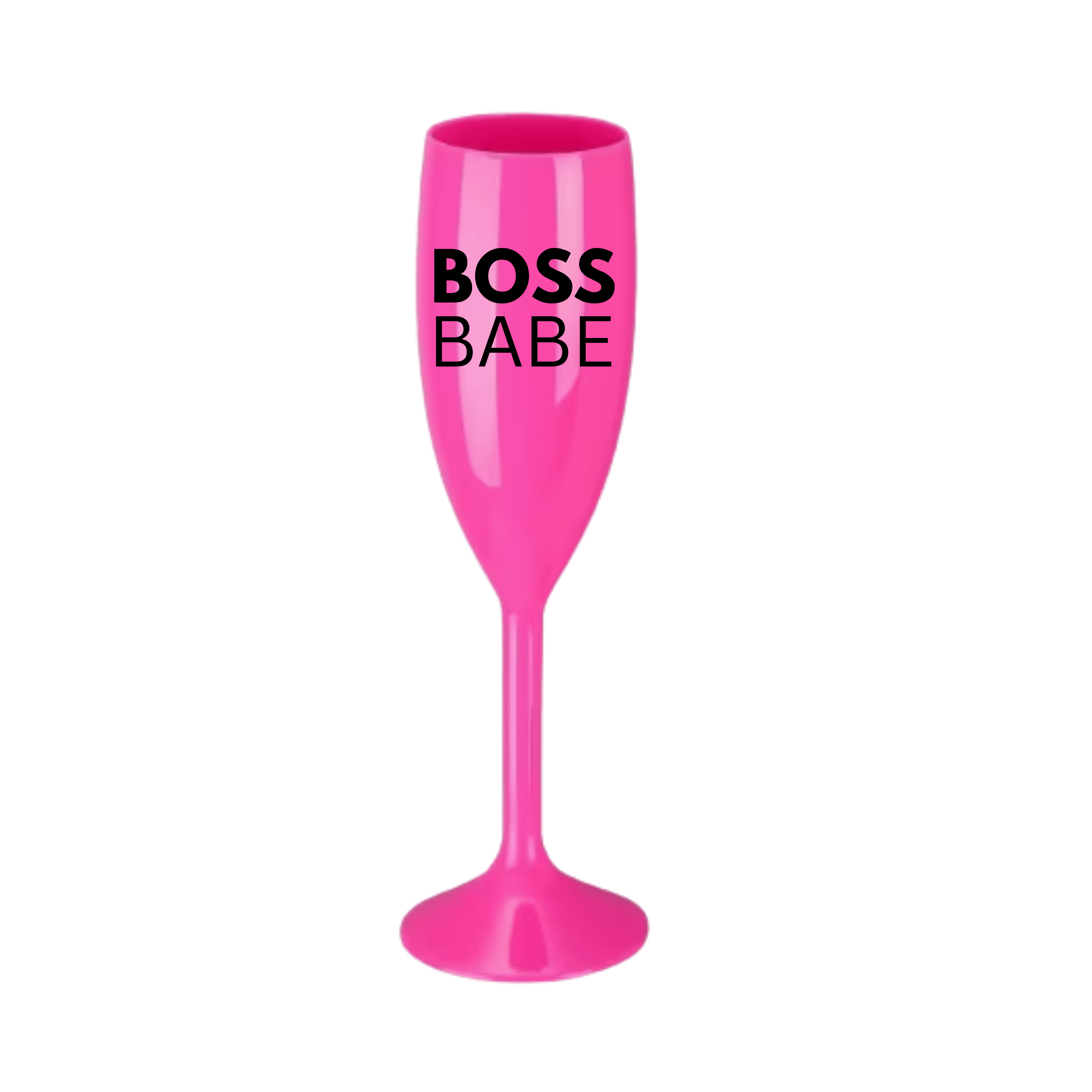 Simpli Must Have Plastic Champagne Glass Personalised Pink Shatterproof Champagne Glass