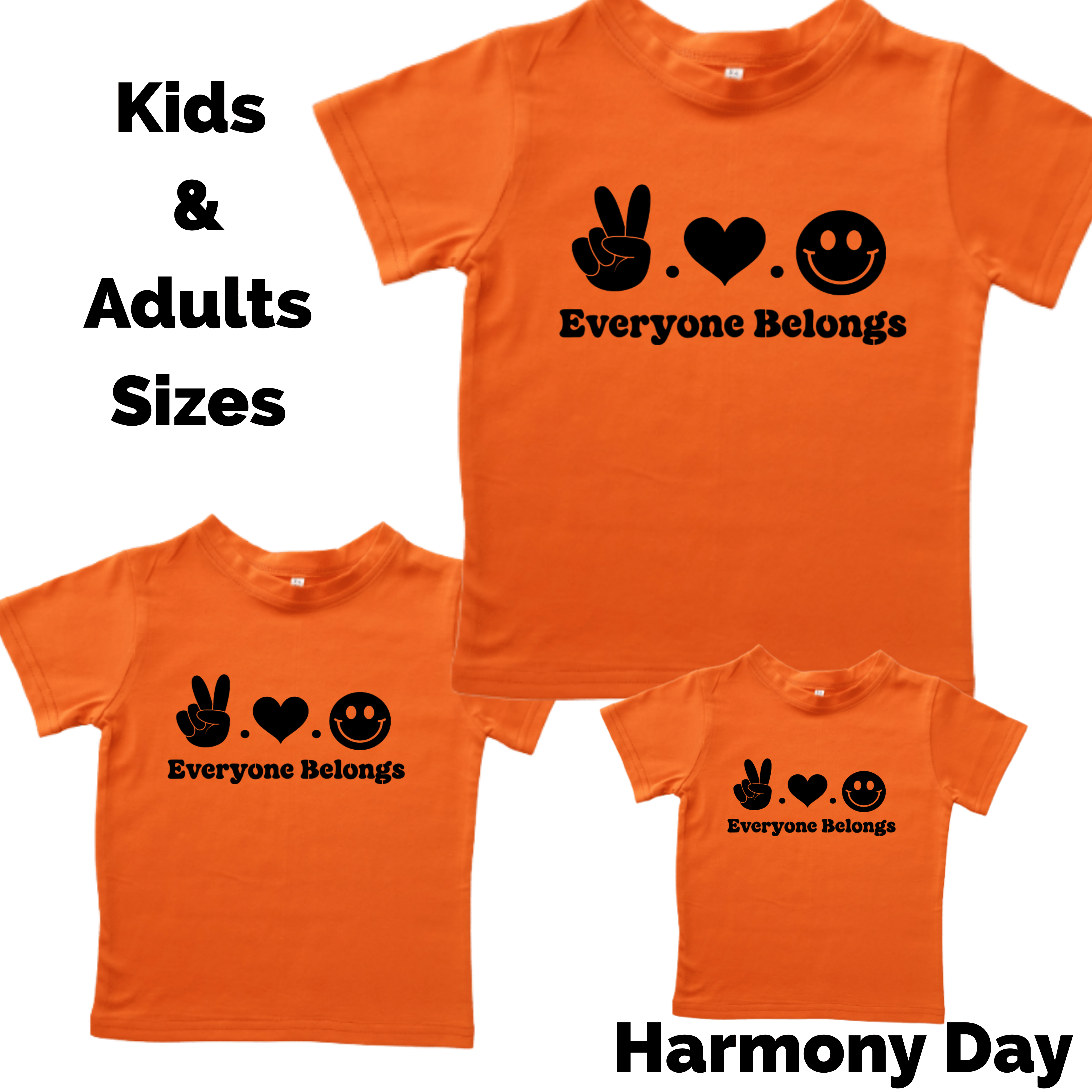 Simpli Must Have Shirts Harmony Day Tshirt Peace Love Everyone Belongs