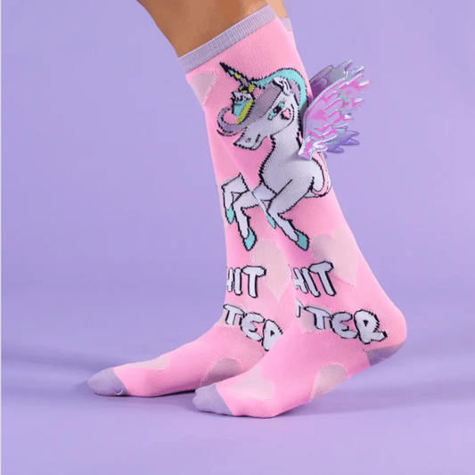 Simpli Must Have socks I Shit Glitter Unicorn Socks