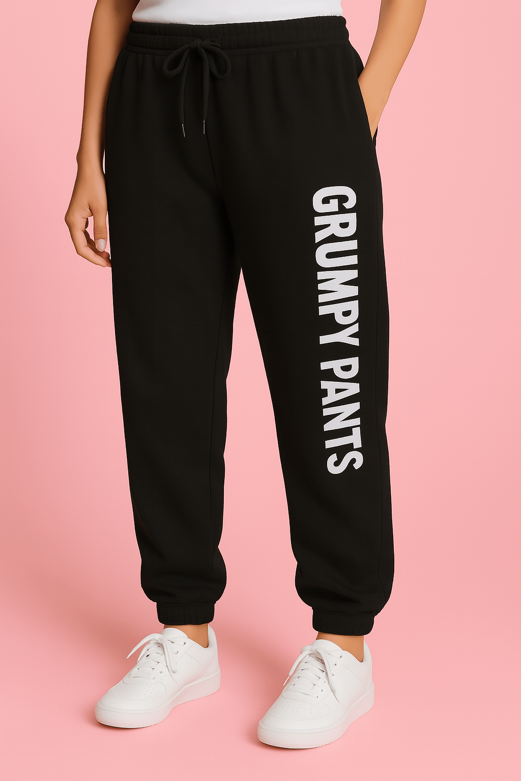 Simpli Must Have Track Pants GRUMPY PANTS Trackies Black