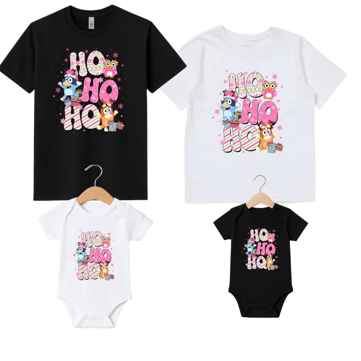 Simpli Must Have TShirt Bluey Ho Ho Ho Christmas Tshirt