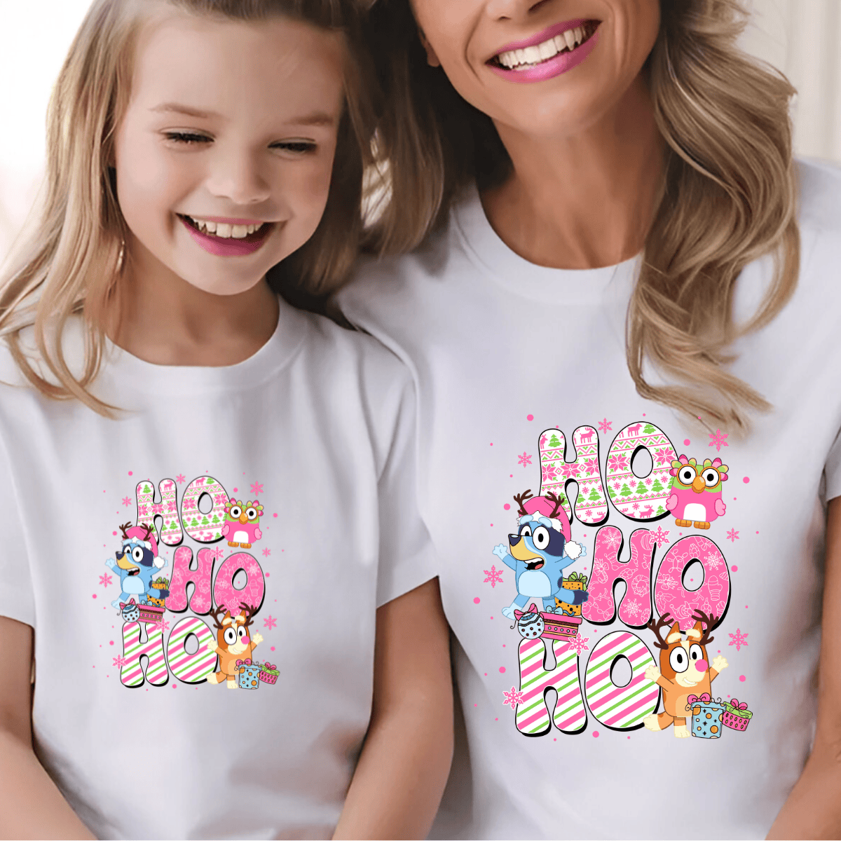 Simpli Must Have TShirt Bluey Ho Ho Ho Christmas Tshirt