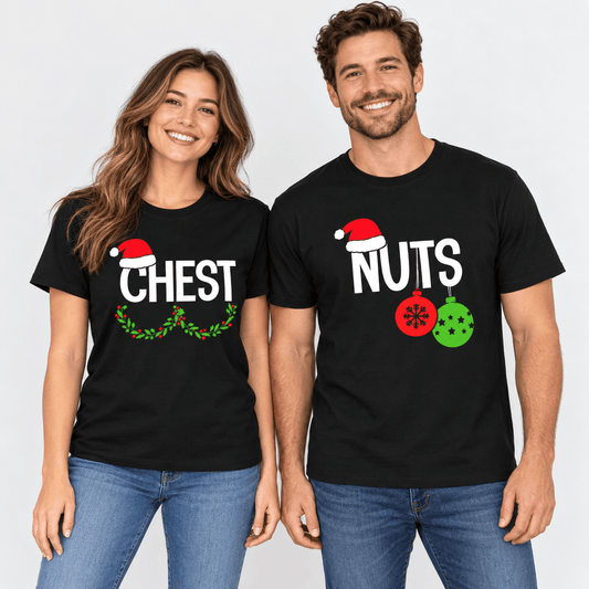 Simpli Must Have TShirt Chest Nuts Matching Xmas Tshirts