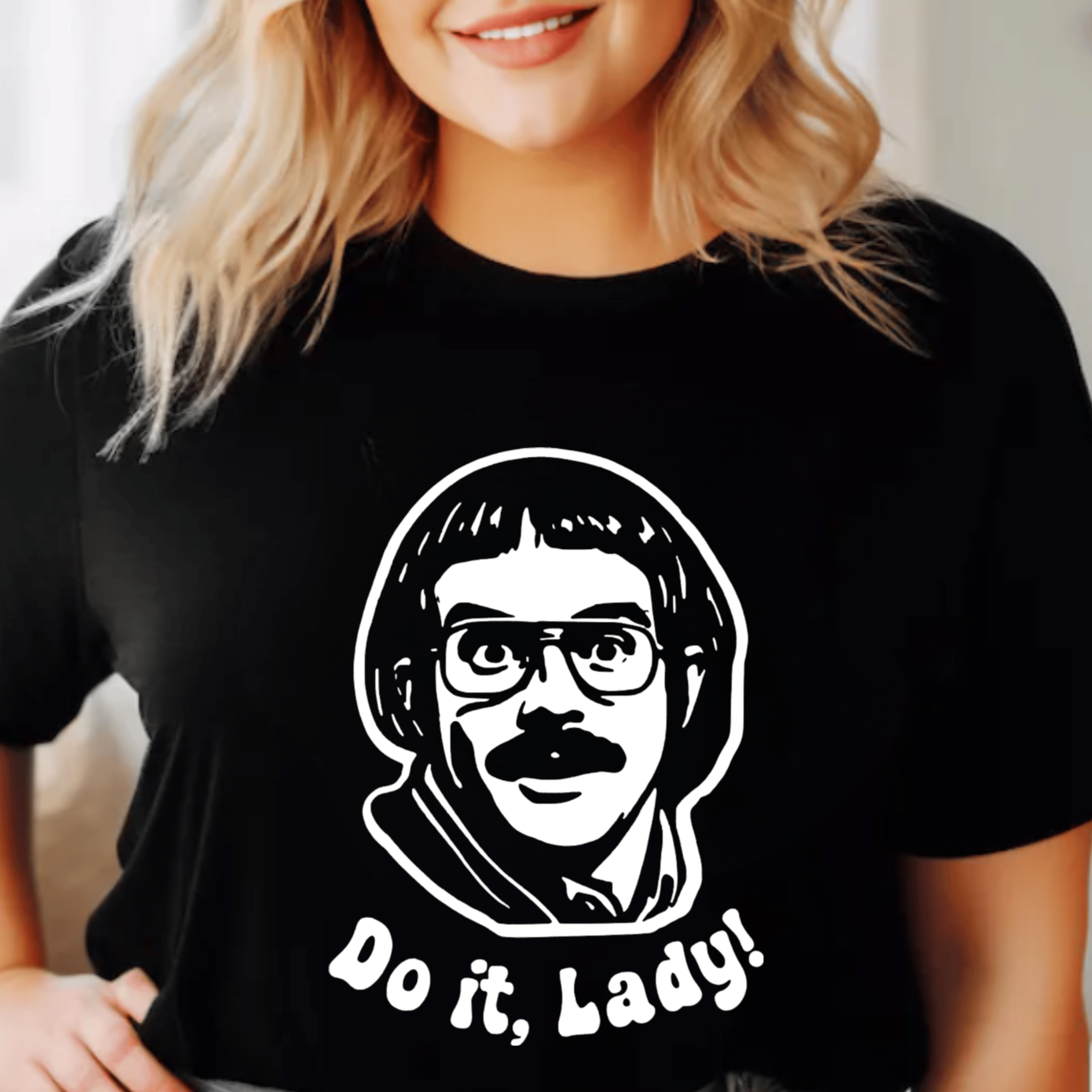 Simpli Must Have TShirt Chit Do It Lady Black T-Shirt