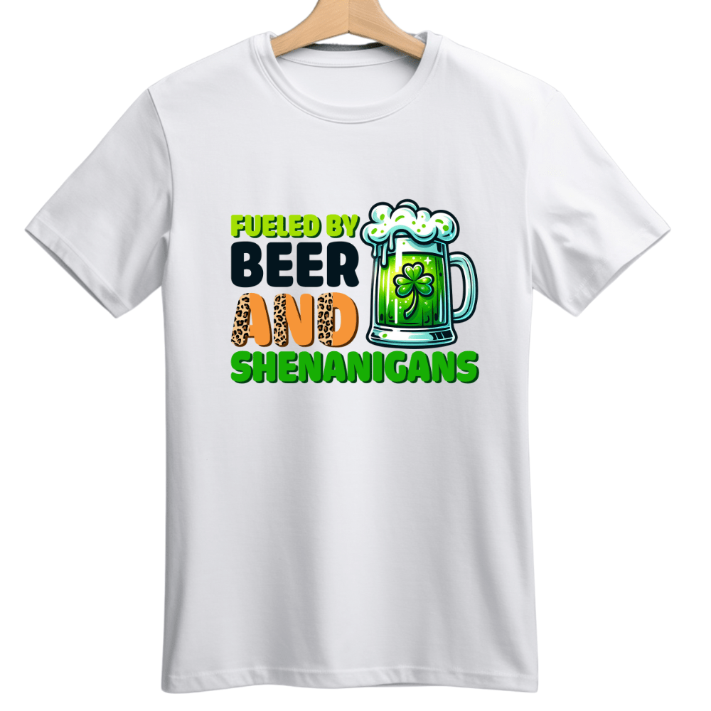 Simpli Must Have Tshirt Fueled by Beer and Shenanigans Tshirt