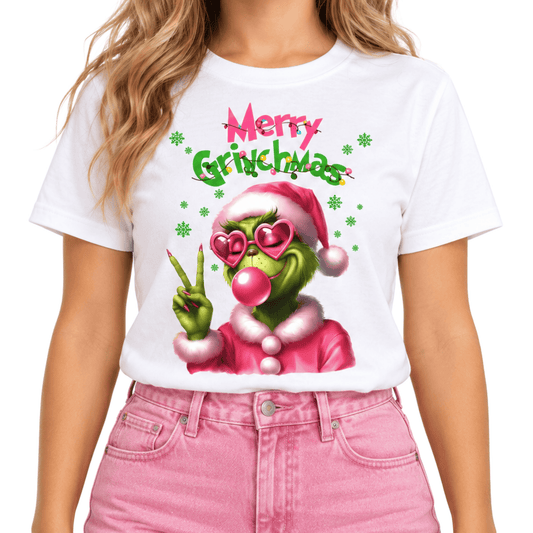 Simpli Must Have TShirt Merry Grinchmas Bubblegum Tshirt