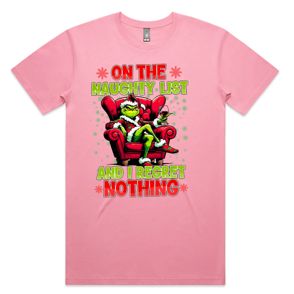 Simpli Must Have TShirt On The Naughty List And I Regret Nothing Grinch Tshirt