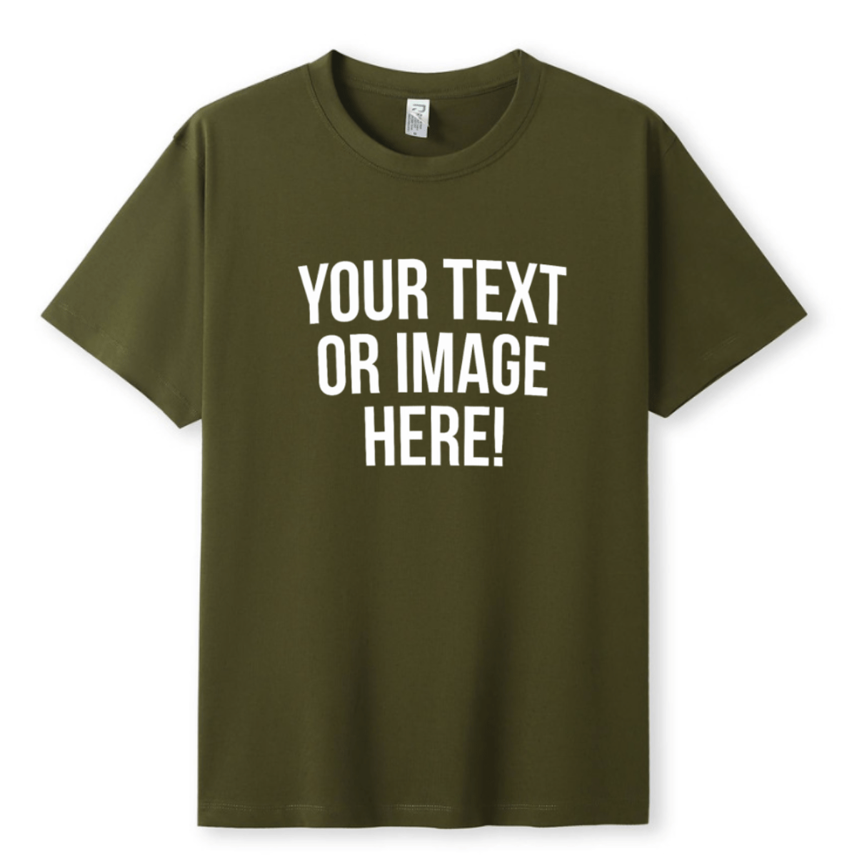 Simpli Must Have TShirt Personalised Custom Print Olive Tshirts - Personalise with your design