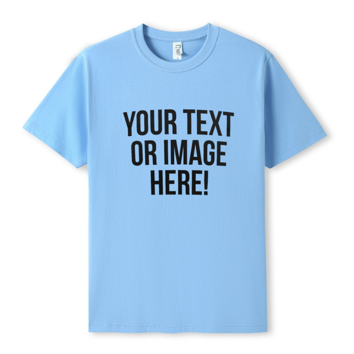 Simpli Must Have TShirt Personalised Custom Print Sky Blue Tshirts - Personalise with your design