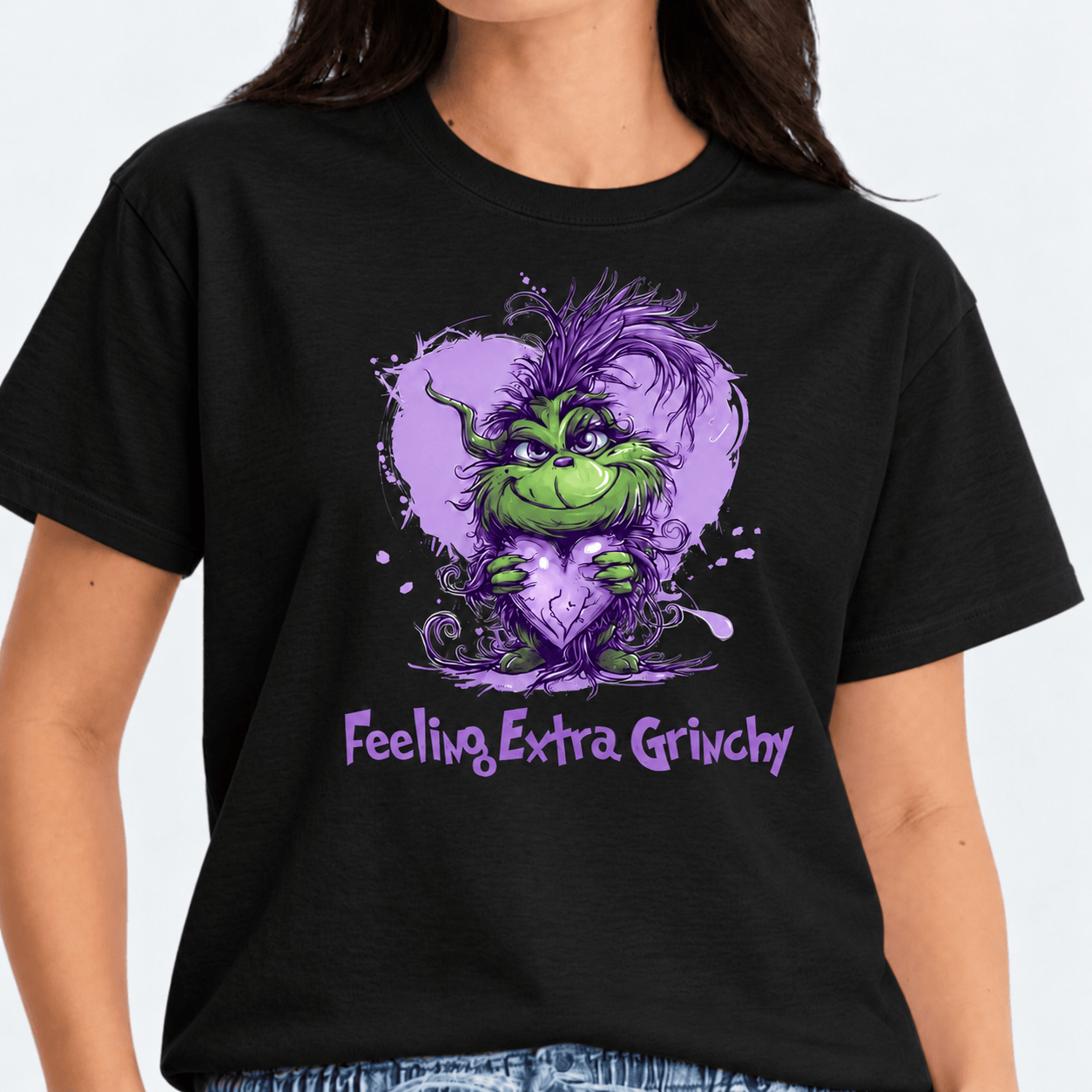 Simpli Must Have TShirt Purple Grinch Feeling Grinch Xmas Tee