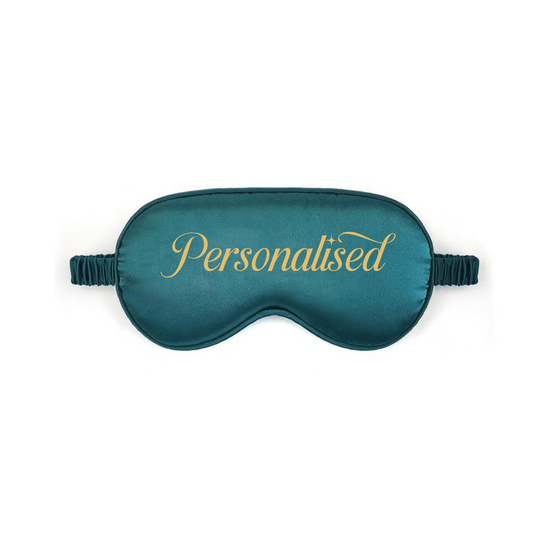 Simpli Personalised Emerald Satin Sleep Mask