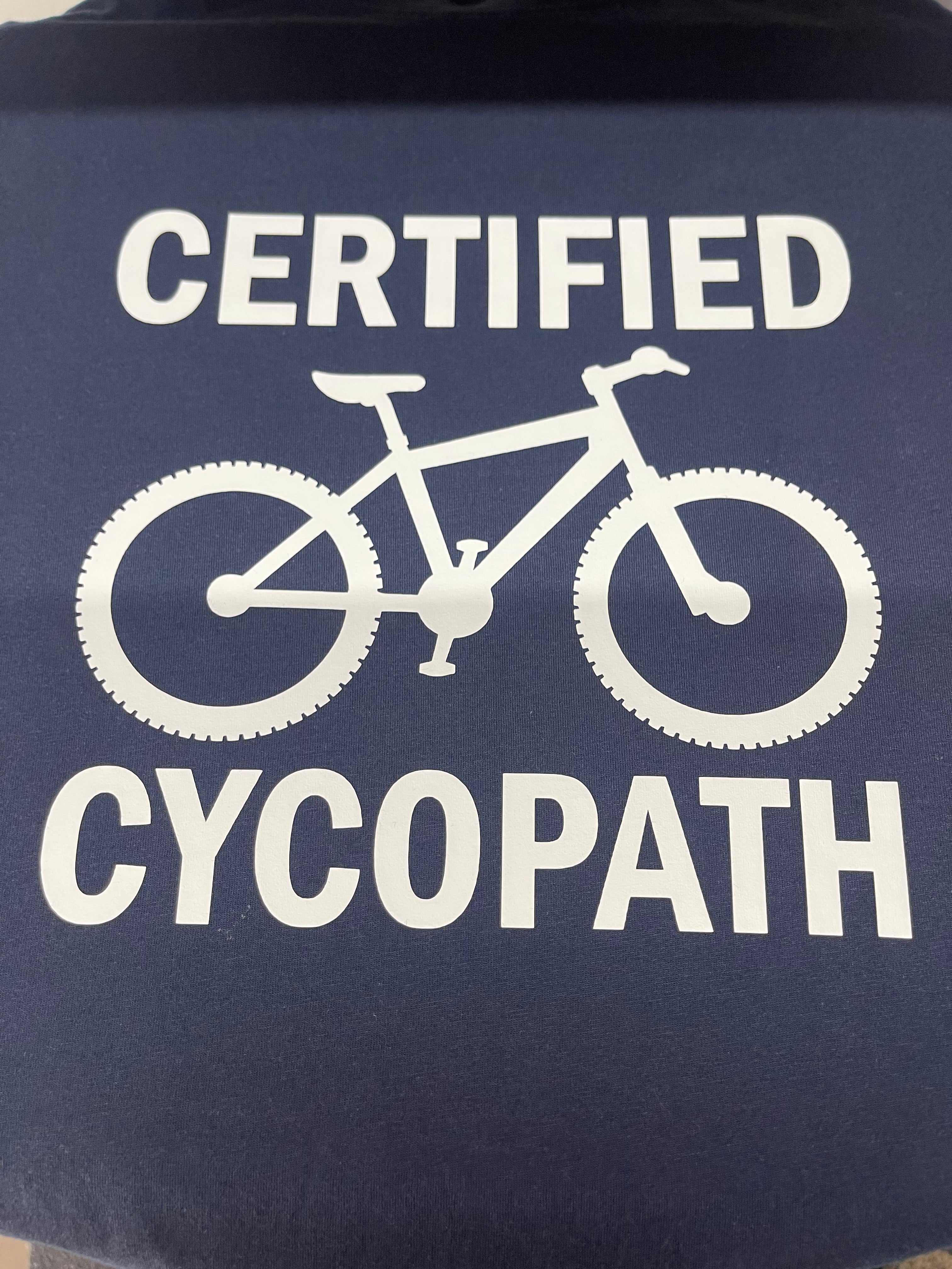 Simpli tshirt Certified Cycopath Tshirt