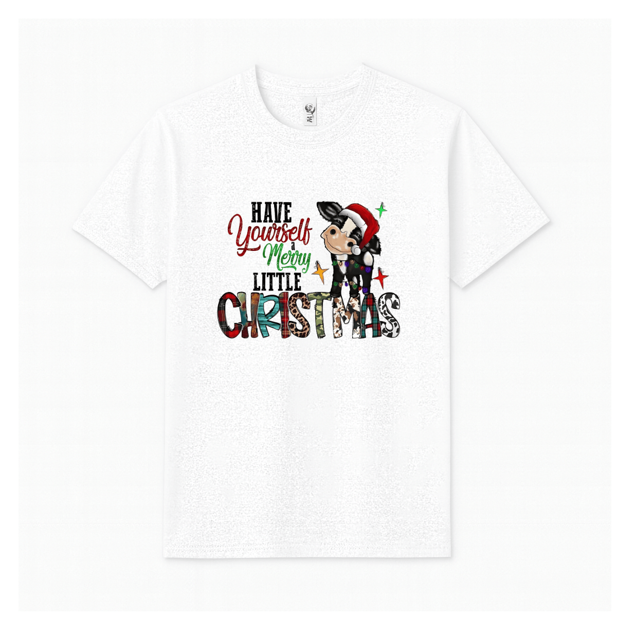Simpli tshirt Christmas Cow Tshirt