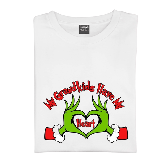 Simpli tshirt Grinch My Grandkids Have My Heart Tshirt