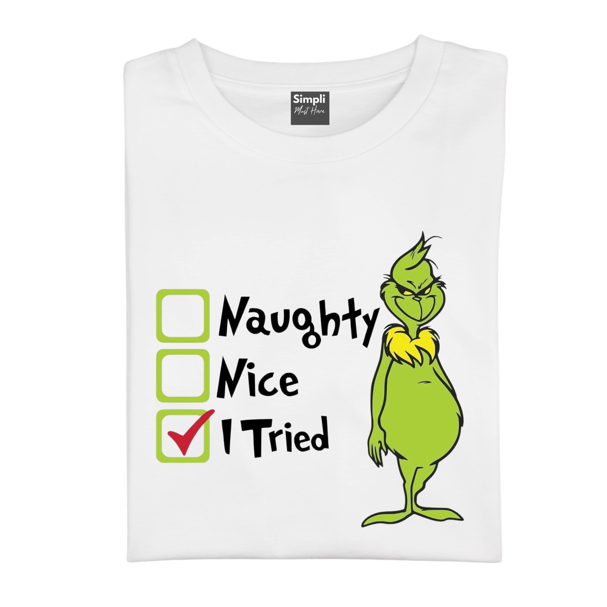 Simpli tshirt Naughty Nice I Tried Tshirt