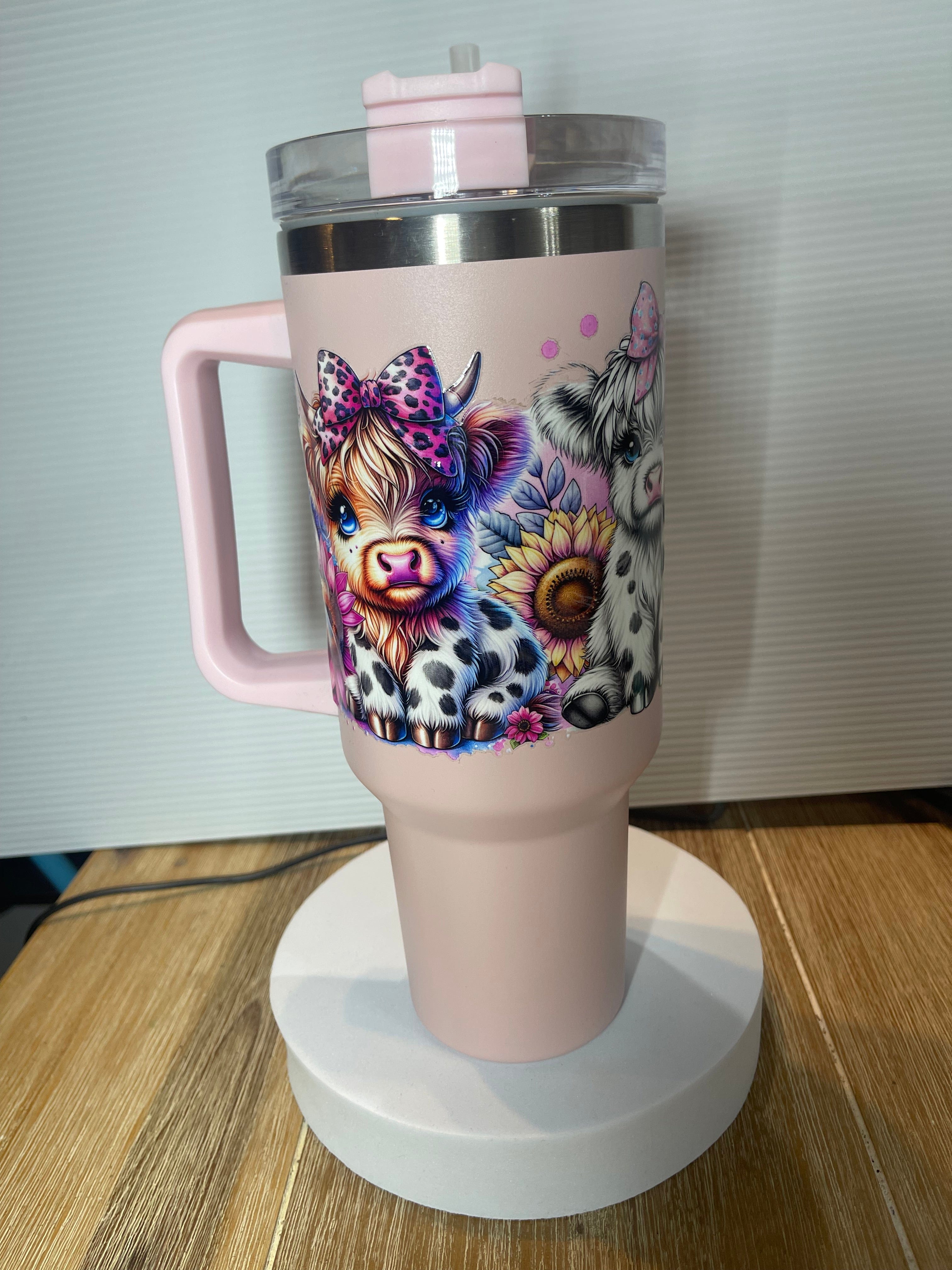 SimpliMust 40oz tumbler 40oz Highland Cows Stanley Cup