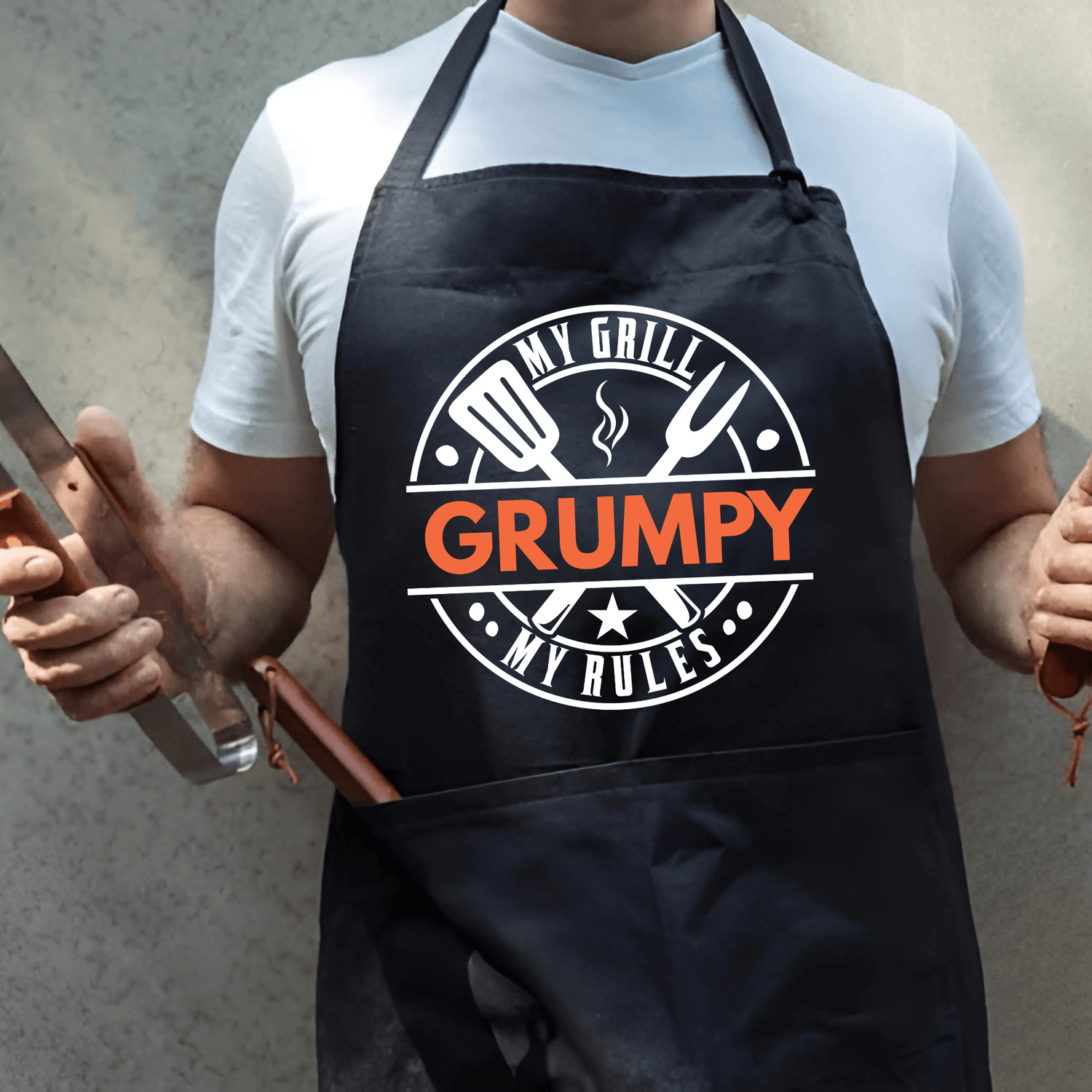 SimpliMust Aprons My Grill My Rules Personalised BBQ Apron