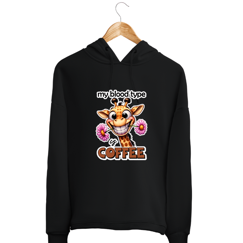 SimpliMust Hoodie My Blood Type..Coffee Hoodie