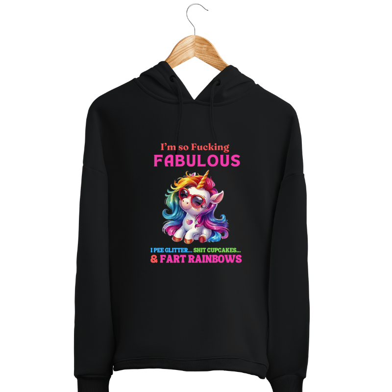 SimpliMust Hoodie Naughty Unicorn FABULOUS Hoodie