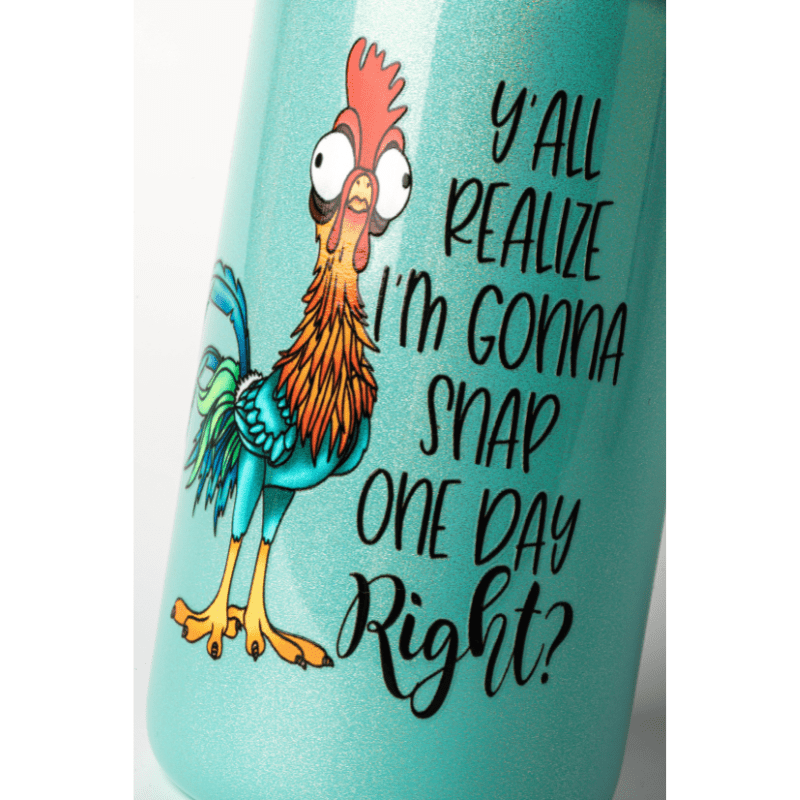 SimpliMust Libbey Glass Cup I'm Gonna Snap One Day Shimmer Bling Cup
