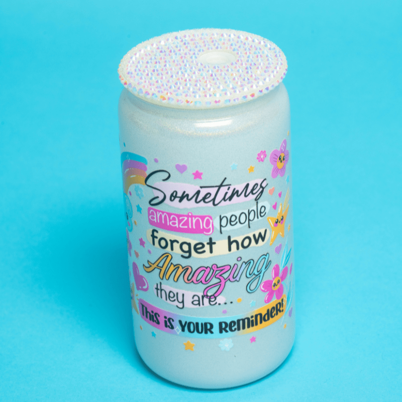 SimpliMust Libbey Glass Cup Shimmer Sometimes Amazing People Forget How Amazing They Are Libbey Glass