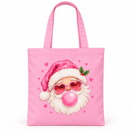 SimpliMust Tote Bag Tote Bag Cute Santa Pink