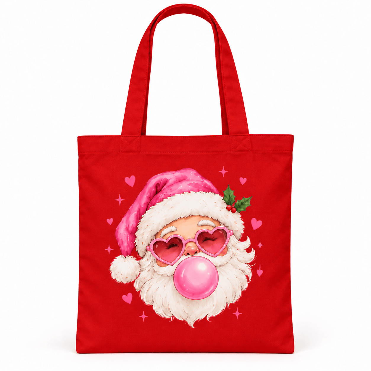 SimpliMust Tote Bag Tote Bag Cute Santa Pink