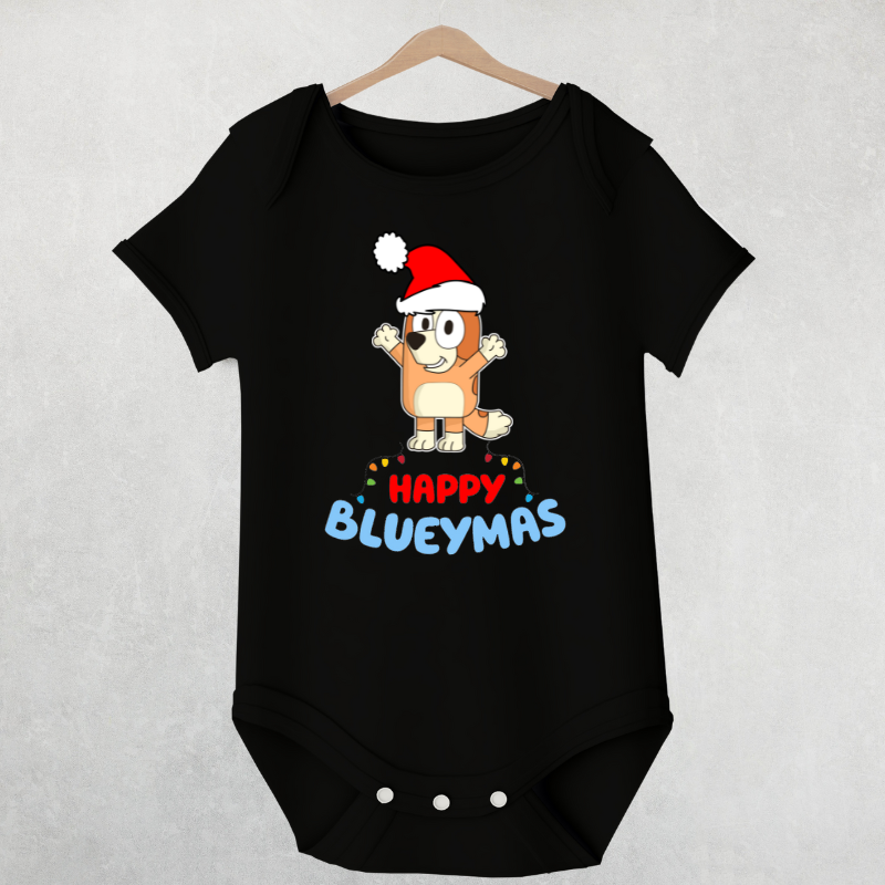 SimpliMust TShirt Happy Blueymas Matching Tshirts - Black