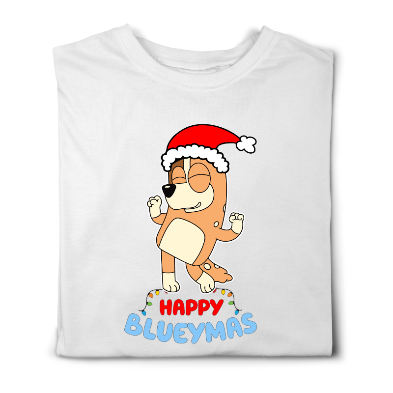 SimpliMust TShirt Happy Blueymas Matching Tshirts - White