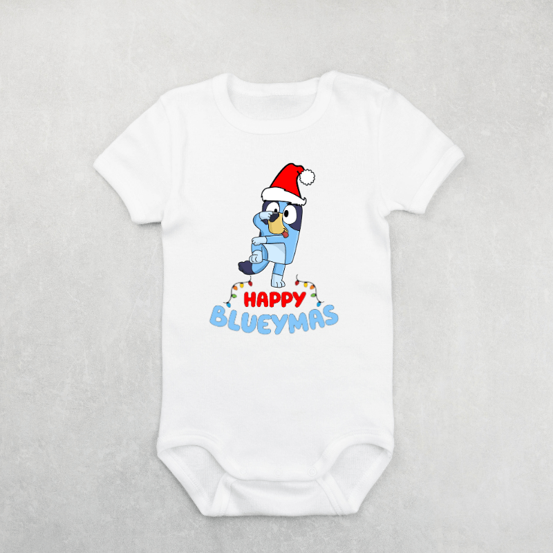 SimpliMust TShirt Happy Blueymas Matching Tshirts - White