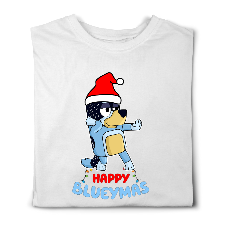 SimpliMust TShirt Happy Blueymas Matching Tshirts - White