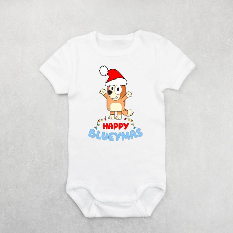 SimpliMust TShirt Happy Blueymas Matching Tshirts - White