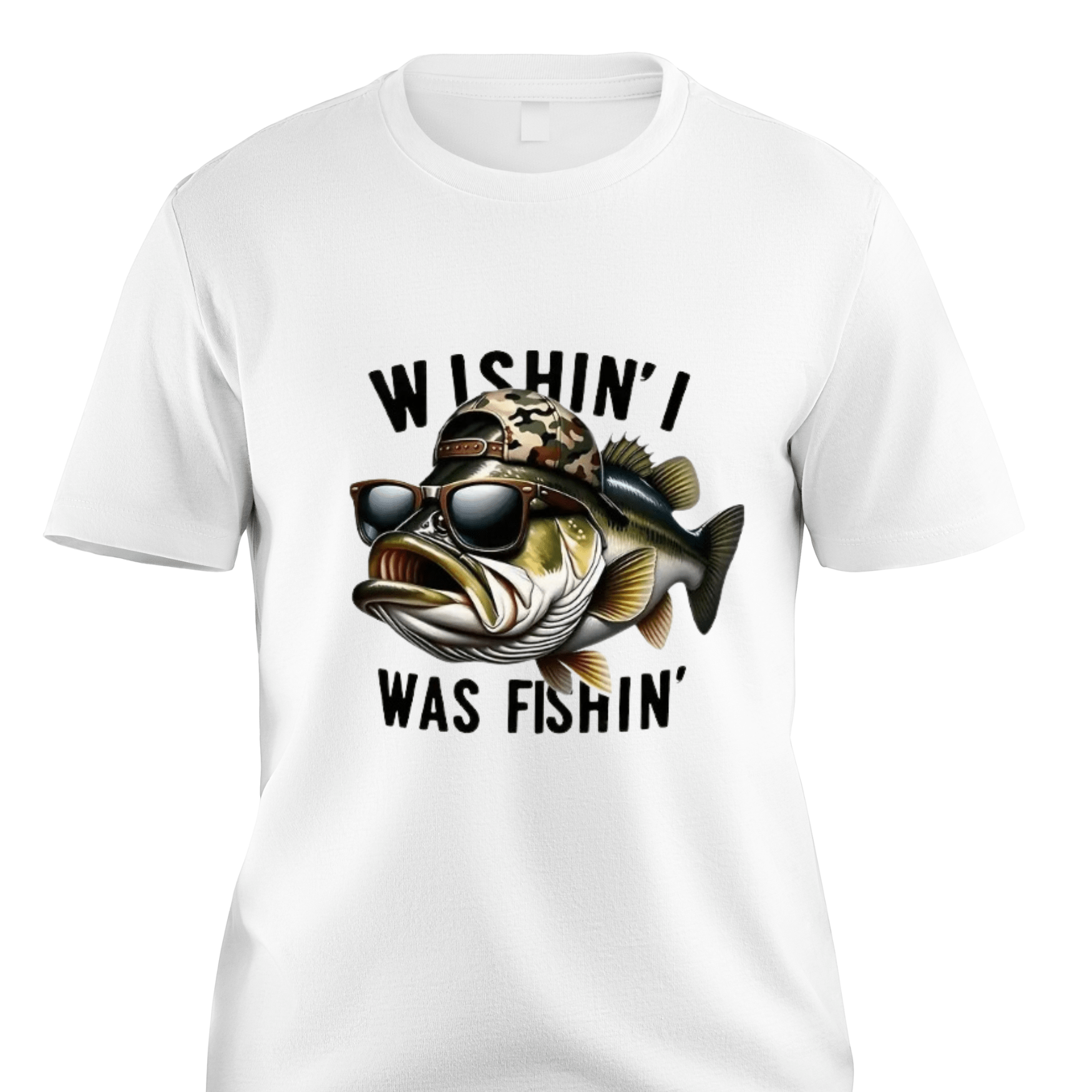 SimpliMust TShirt Wishin I Was Fishin Tshirt