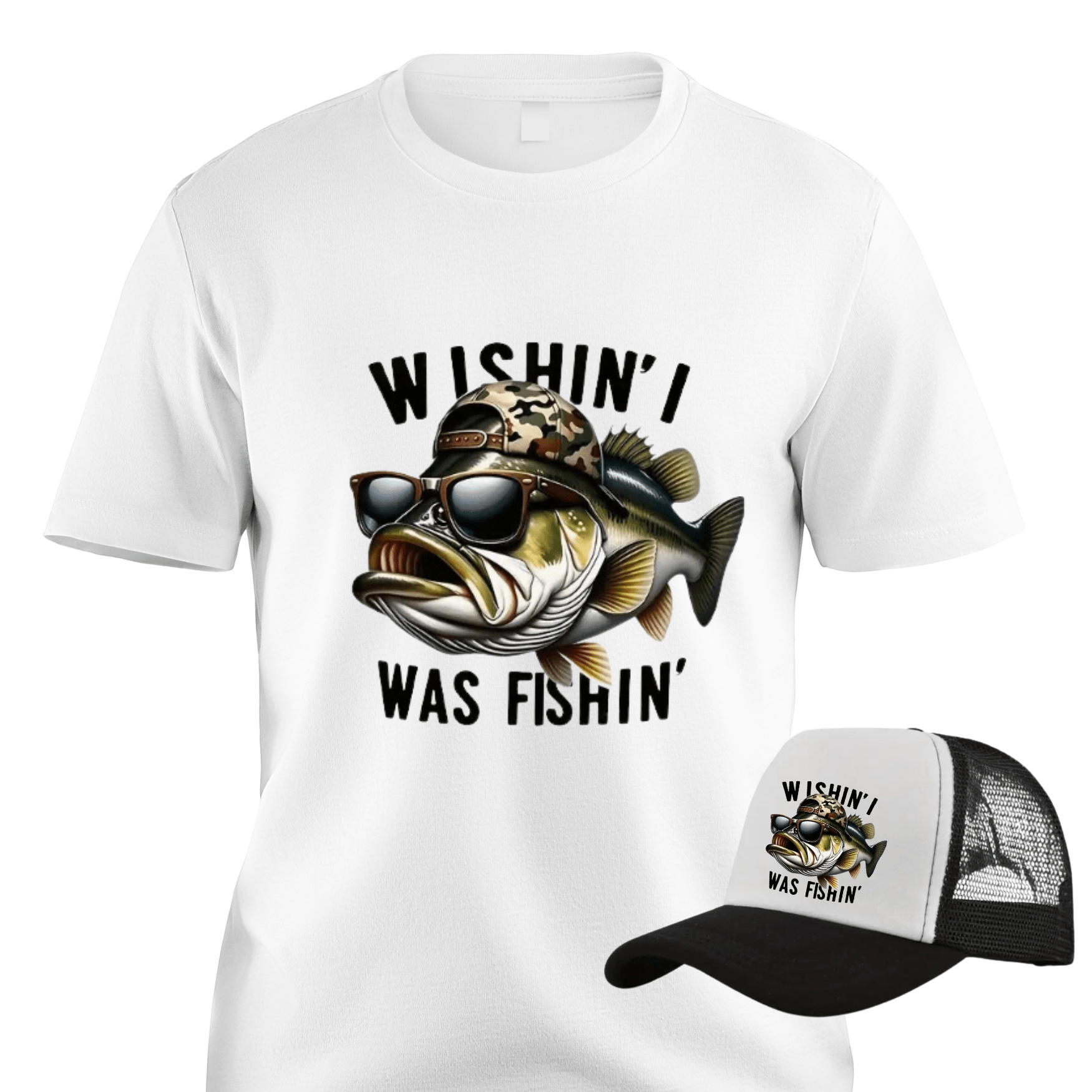 SimpliMust TShirt Wishin I Was Fishin Tshirt